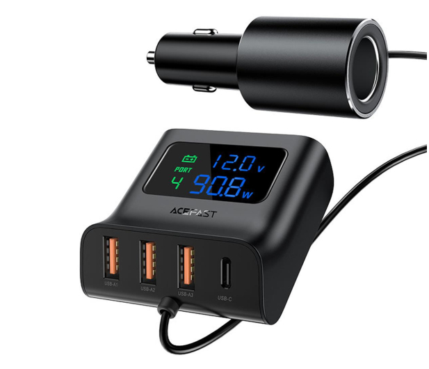 ACEFAST Ładowarka samochodowa USB-C , 3 x USB  90W - 1204940 - zdjęcie 2